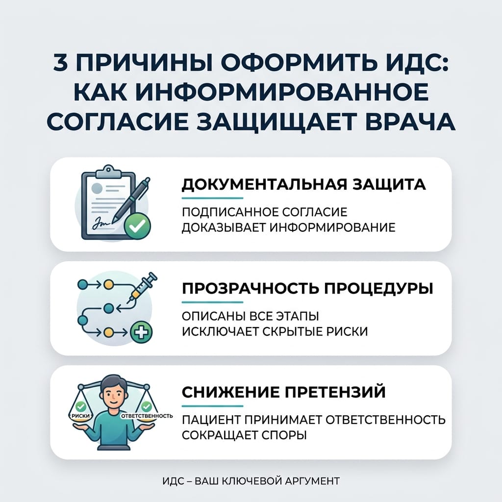 3 причины оформить ИДС: как информированное согласие защищает врача