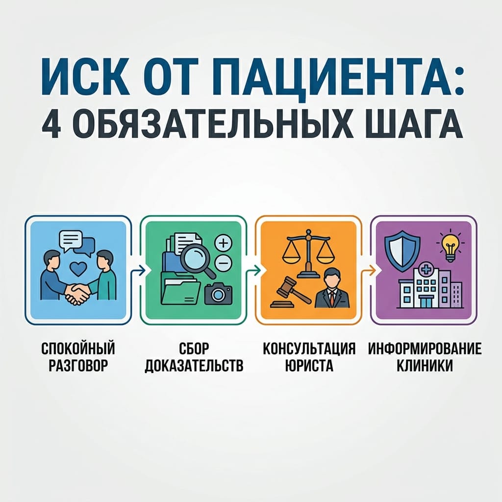 Иск от пациента: 4 обязательных шага, чтобы избежать суда в 2026 году