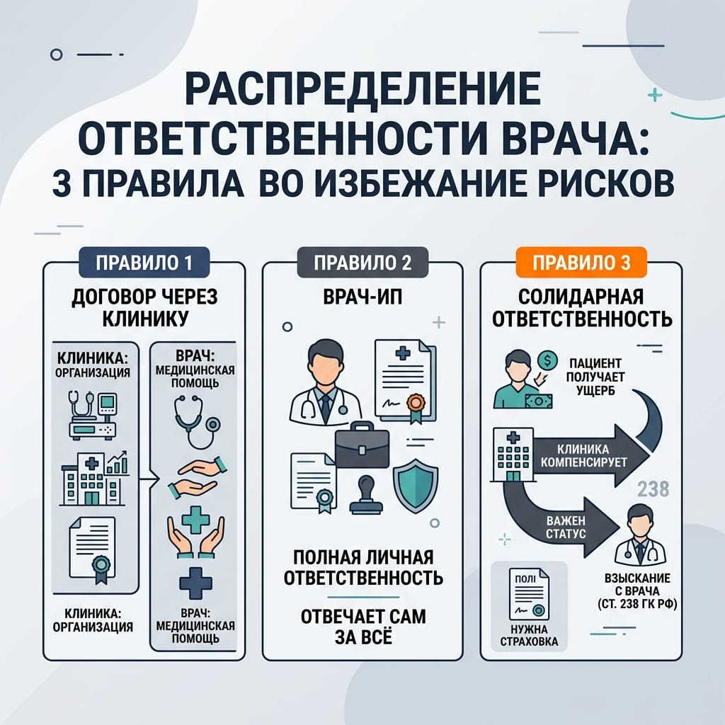 Распределение ответственности врача: 3 правила во избежание рисков