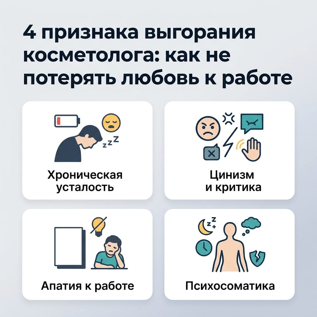 4 признака выгорания косметолога: как не потерять любовь к работе