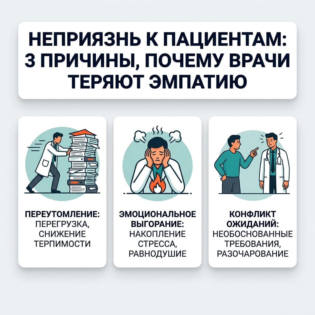 Неприязнь к пациентам: 3 причины, почему врачи теряют эмпатию