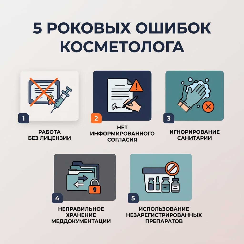 5 роковых ошибок косметолога: как избежать судов и штрафов