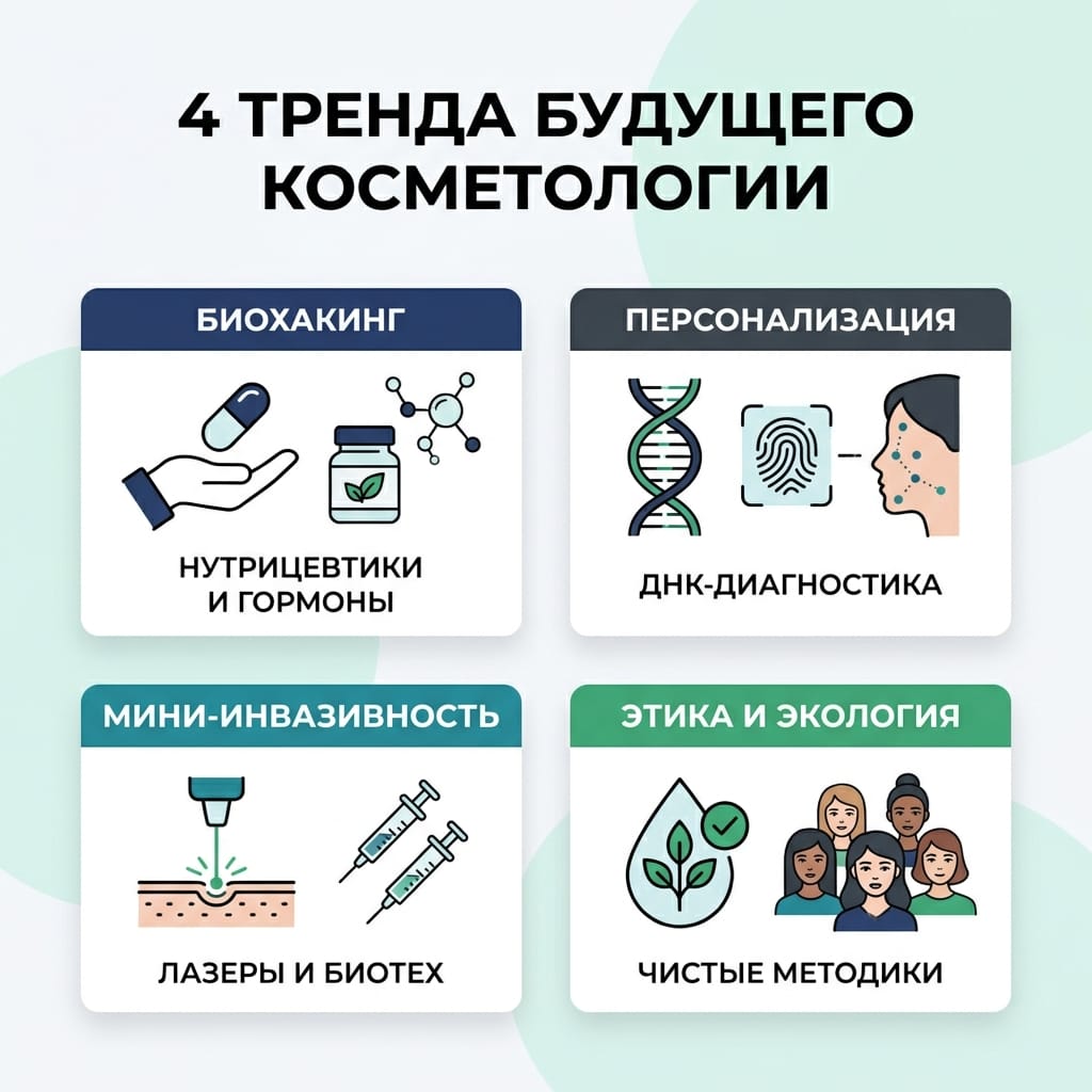 4 тренда косметологии 2026: как биохакинг и ДНК меняют индустрию