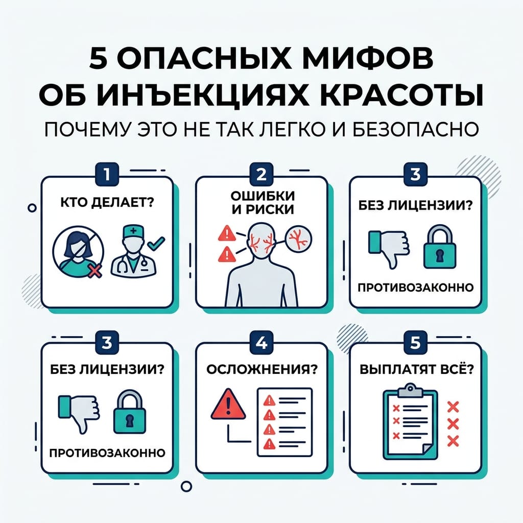 5 опасных мифов об инъекциях красоты: почему это не так легко и безопасно