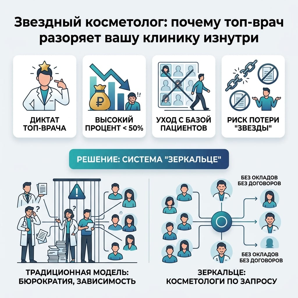 Звездный косметолог: почему топ-врач разоряет вашу клинику изнутри