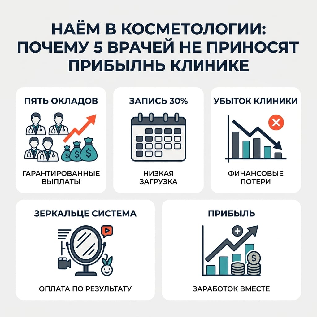 Наем в косметологии: почему 5 врачей не приносят прибыль клинике