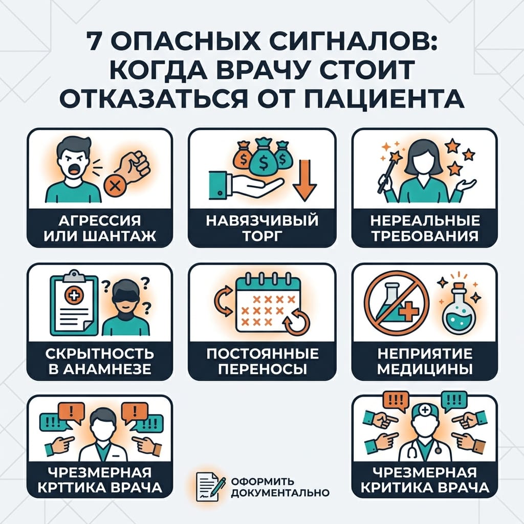 7 опасных сигналов: когда врачу стоит отказаться от пациента