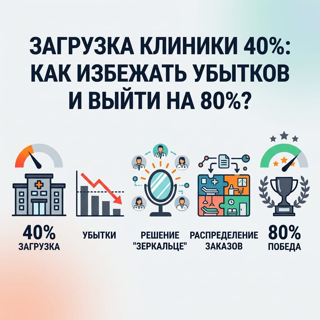 Загрузка клиники 40%: как избежать убытков и выйти на 80%?