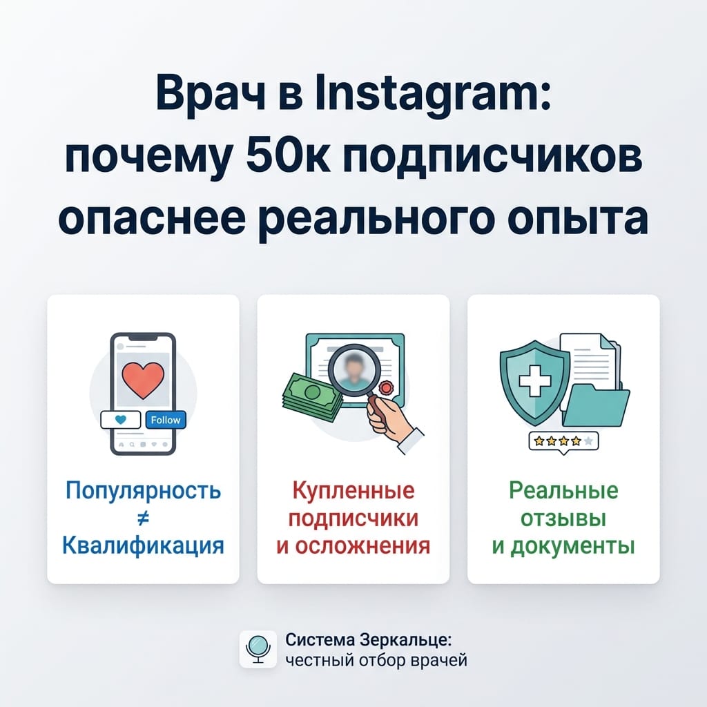 Врачи в Instagram: почему 50к подписчиков опаснее реального опыта
