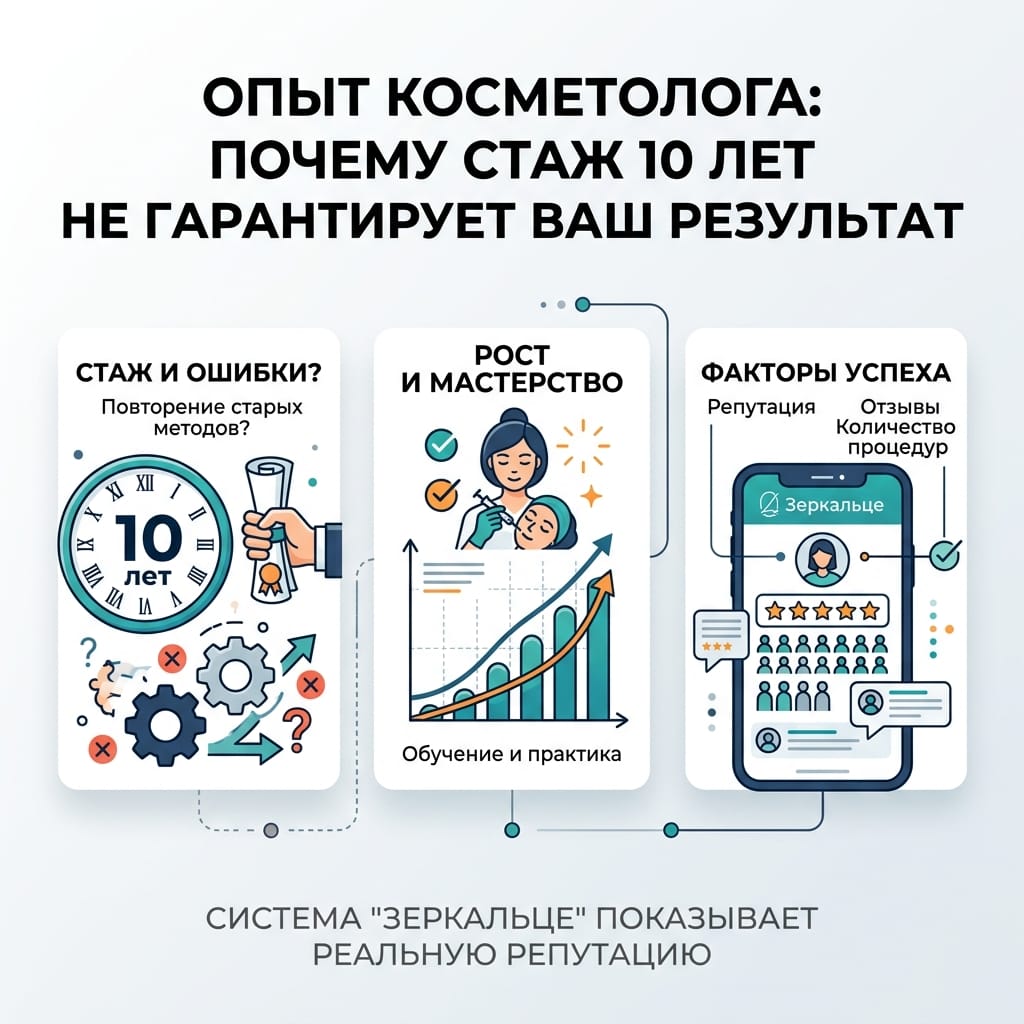 Опыт косметолога: почему стаж 10 лет не гарантирует ваш результат
