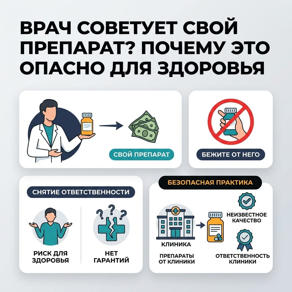 Врач советует свой препарат? Почему это опасно для здоровья