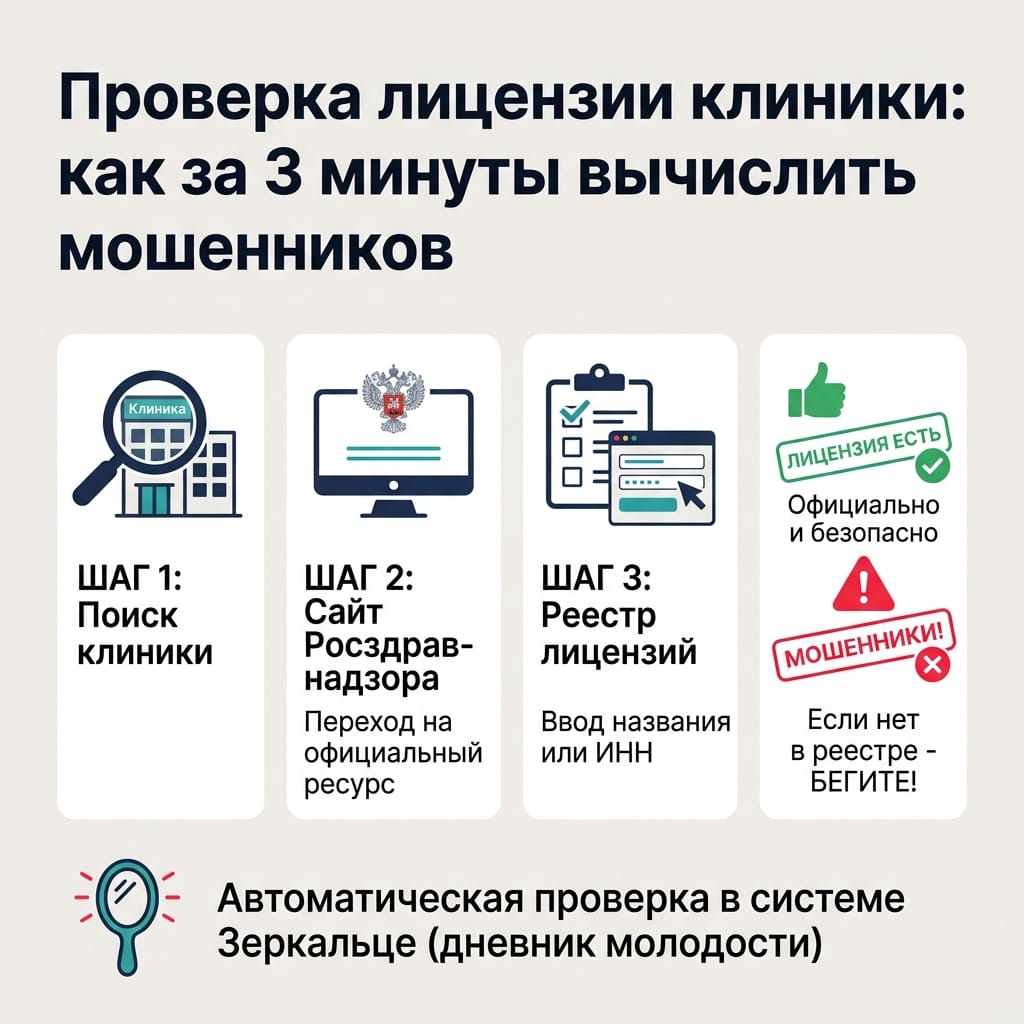 Проверка лицензии клиники: как за 3 минуты вычислить мошенников