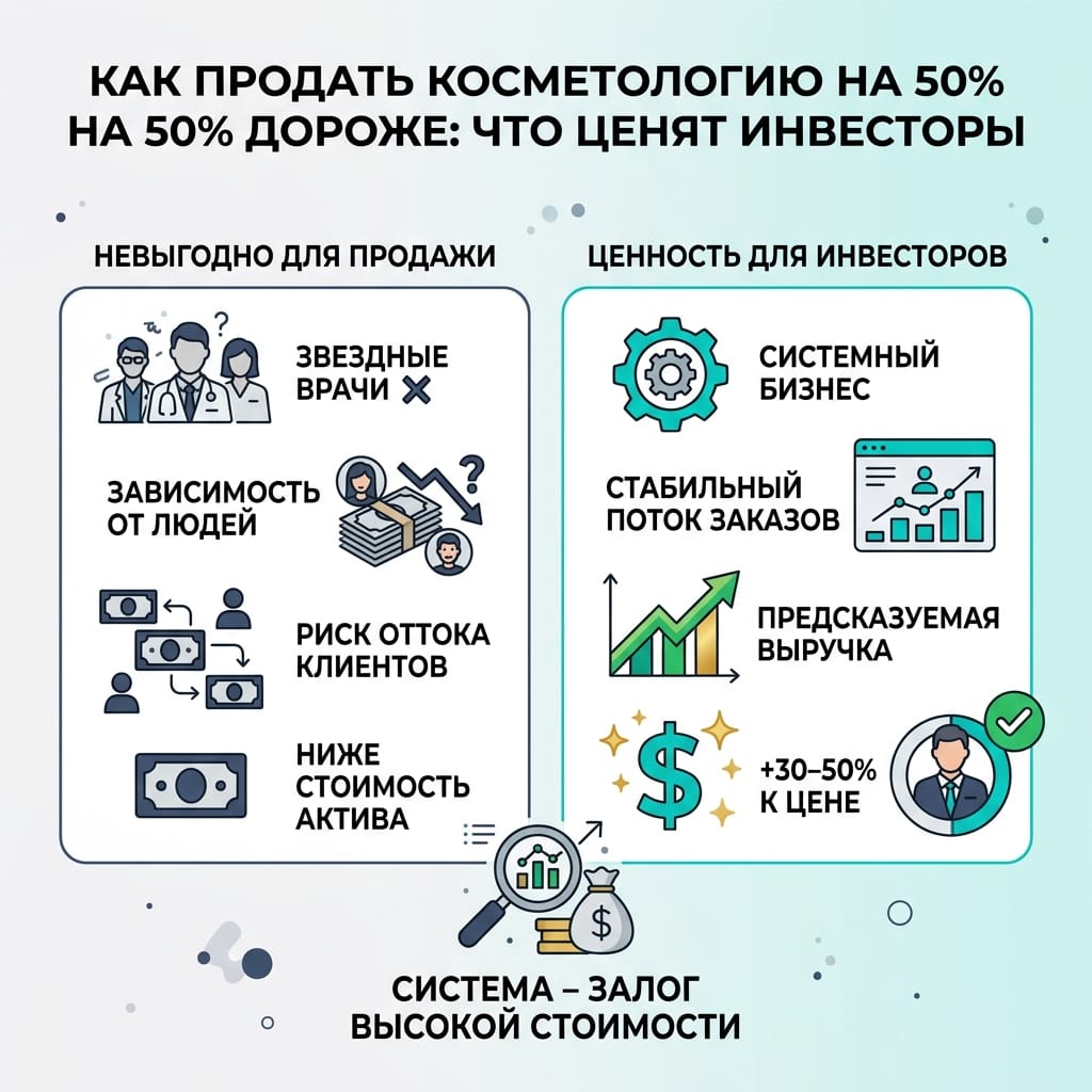 Как продать косметологию на 50% дороже: что на самом деле ценят инвесторы