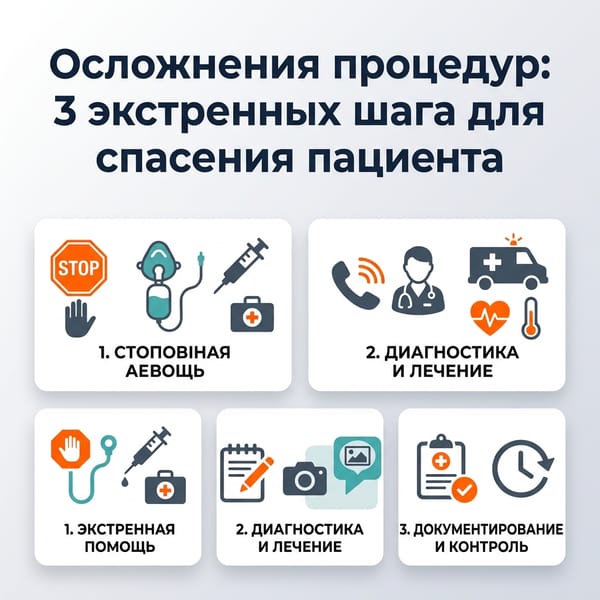 Осложнения процедур: 3 экстренных шага для спасения пациента
