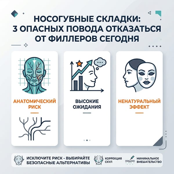 Носогубные складки: 3 опасных повода отказаться от филлеров сегодня