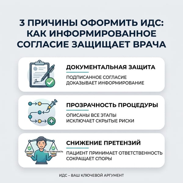 3 причины оформить ИДС: как информированное согласие защищает врача