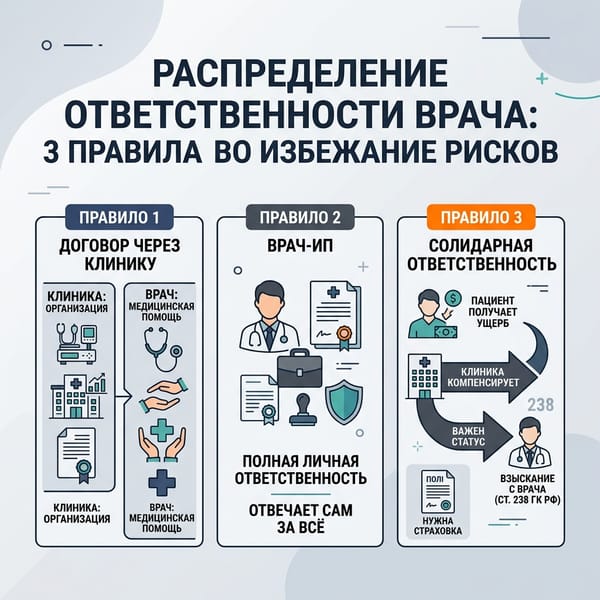 Распределение ответственности врача: 3 правила во избежание рисков