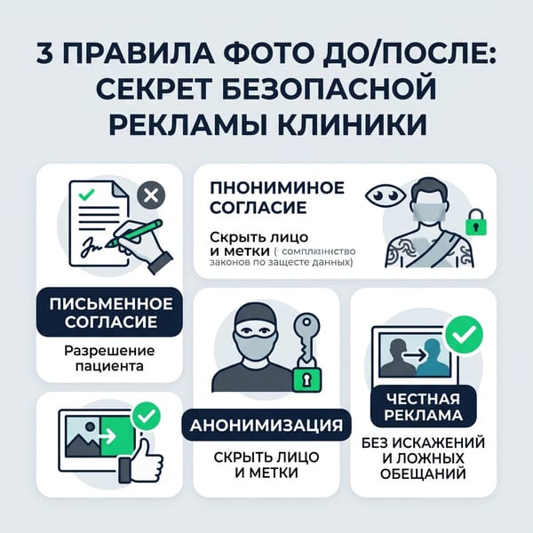 3 правила фото до/после: секрет безопасной рекламы клиники