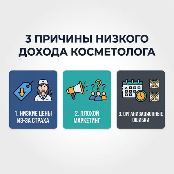 3 причины низкого дохода косметолога: как поднять прайс и не уйти в минус