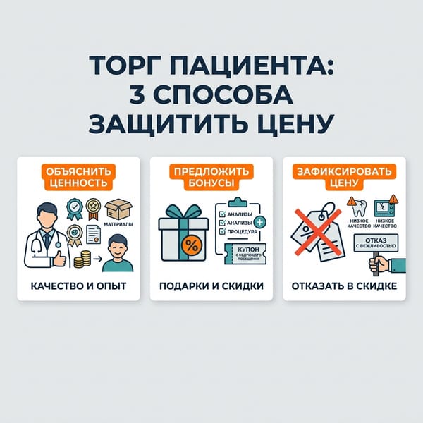 Торг пациента: 3 способа защитить цену без потери лояльности клиента