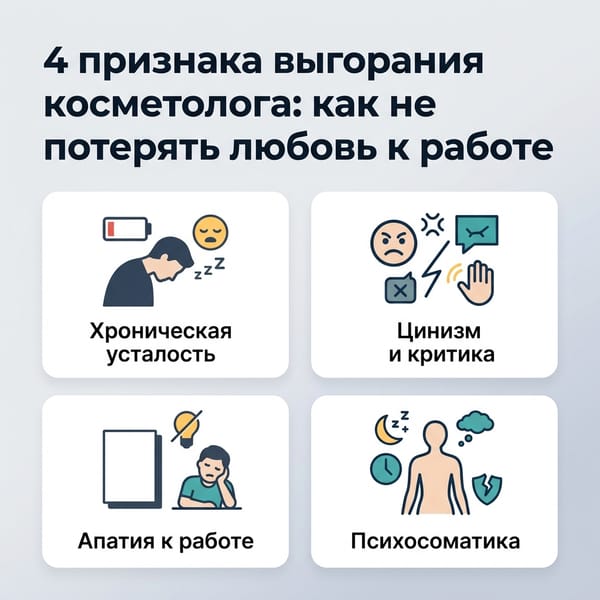 4 признака выгорания косметолога: как не потерять любовь к работе