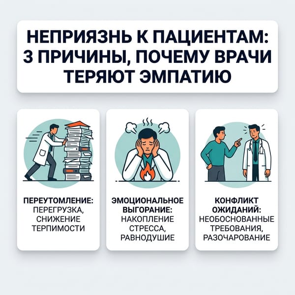 Неприязнь к пациентам: 3 причины, почему врачи теряют эмпатию