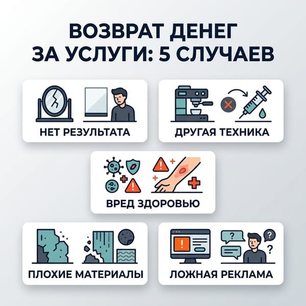 Возврат денег за услуги: 5 случаев, когда клиника обязана вам заплатить