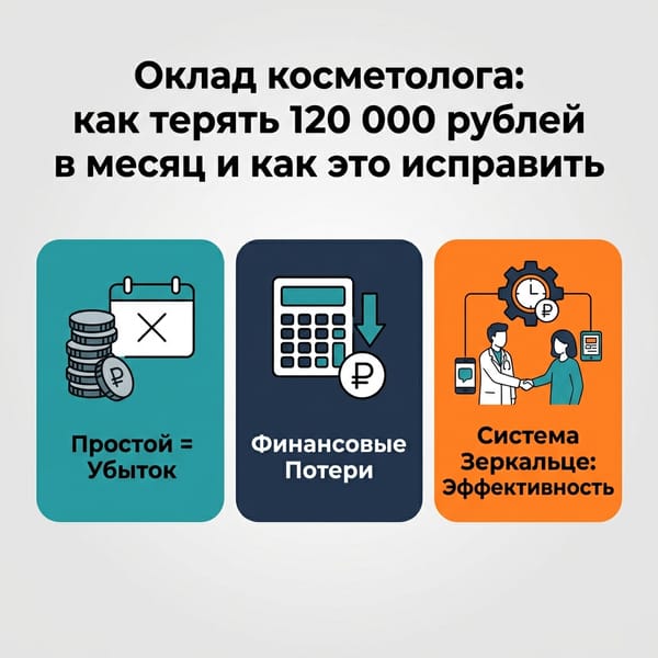 Оклад косметолога: как терять 120 000 рублей в месяц и как это исправить