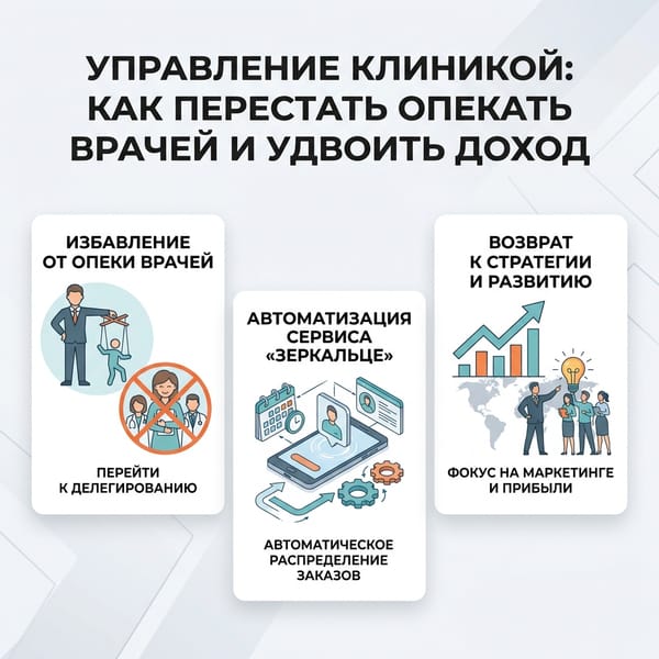 Управление клиникой: как перестать опекать врачей и удвоить доход