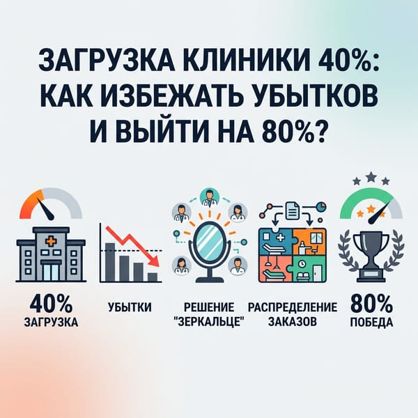 Загрузка клиники 40%: как избежать убытков и выйти на 80%?