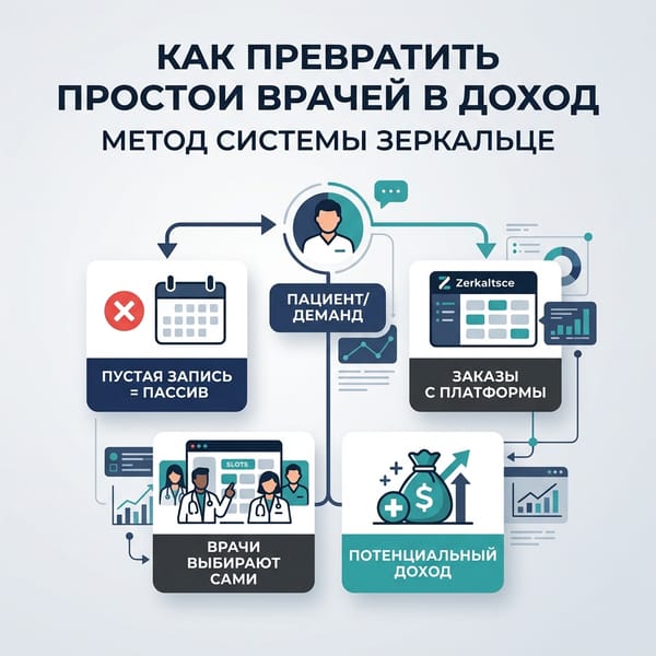 Как превратить простои врачей в доход: метод системы Зеркальце