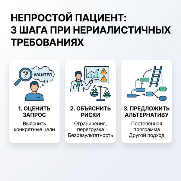 Непростой пациент: 3 шага, как безопасно отказать в завышенных ожиданиях