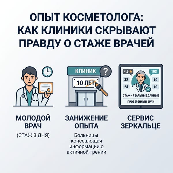 Опыт косметолога: как клиники скрывают правду о стаже врачей