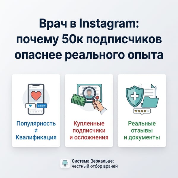 Врачи в Instagram: почему 50к подписчиков опаснее реального опыта