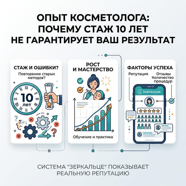 Опыт косметолога: почему стаж 10 лет не гарантирует ваш результат