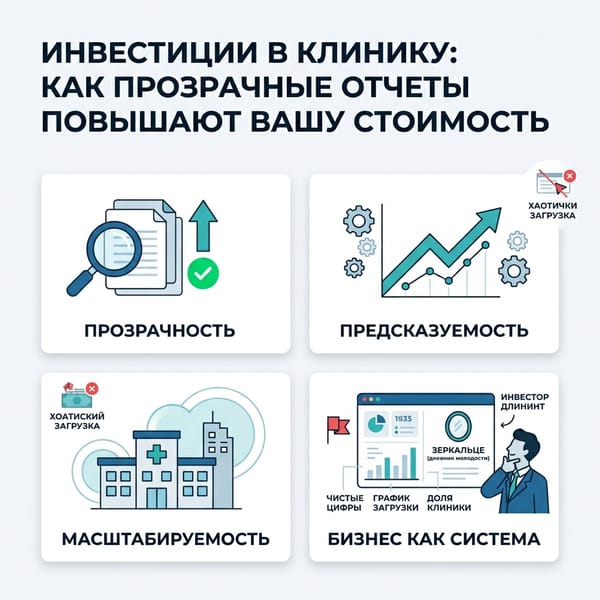 Инвестиции в клинику: как прозрачные отчеты повышают вашу стоимость