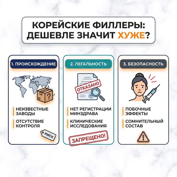 Корейские филлеры: почему низкая цена может стать ошибкой спонтанности