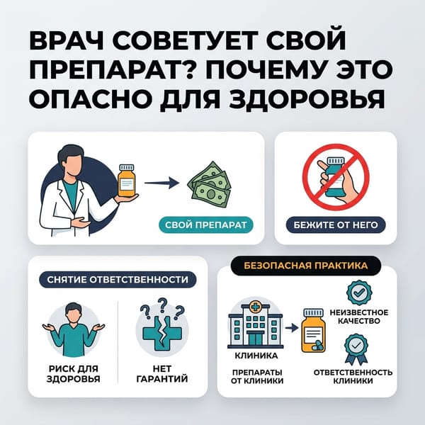 Врач советует свой препарат? Почему это опасно для здоровья