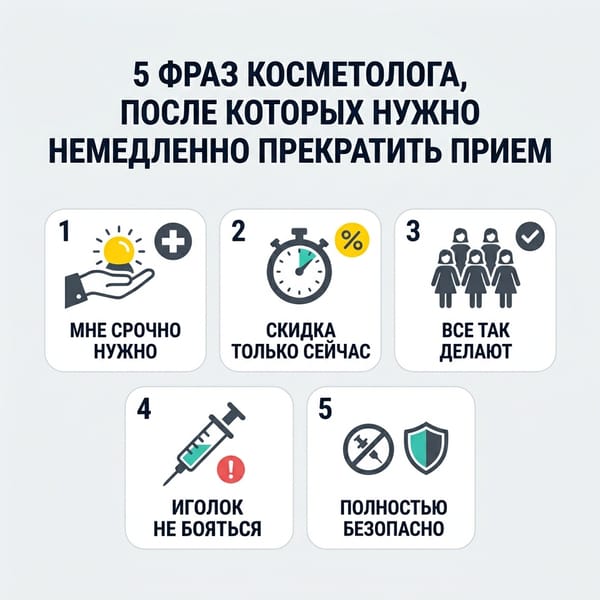 5 фраз косметолога, после которых нужно немедленно прекратить прием