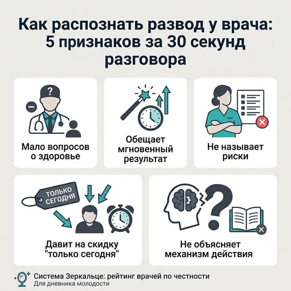 Как распознать развод у врача: 5 признаков за 30 секунд разговора