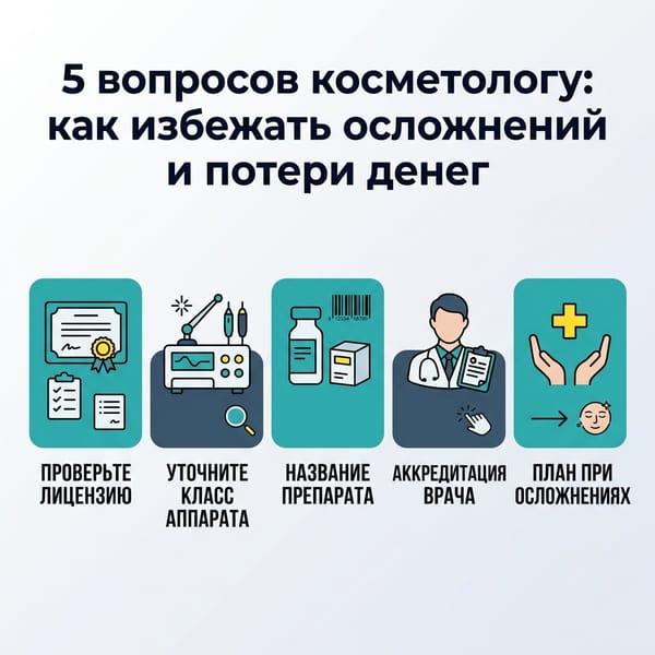 5 вопросов косметологу: как избежать осложнений и потери денег