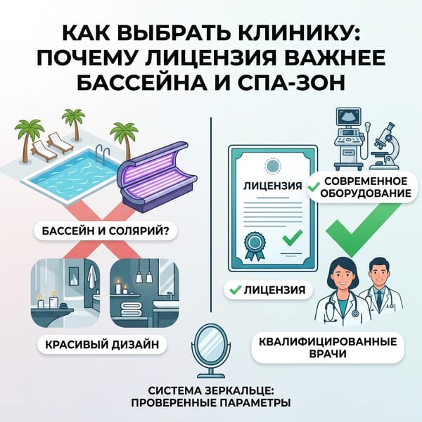 Как выбрать клинику: почему лицензия важнее бассейна и спа-зон