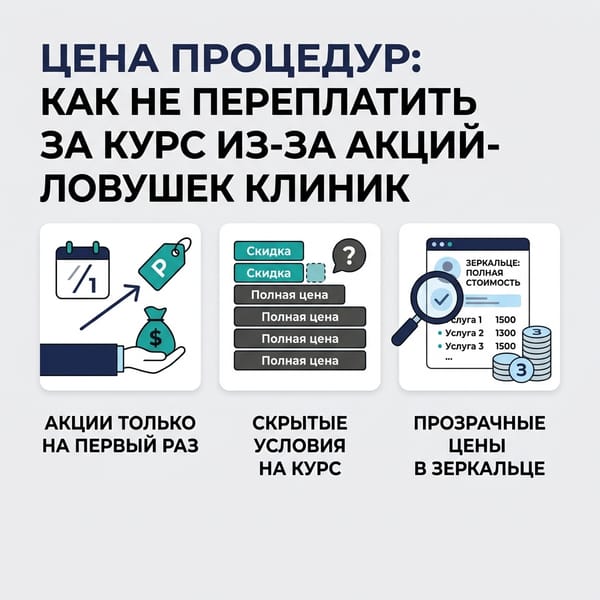 Цена процедур: как не переплатить за курс из-за акций-ловушек клиник
