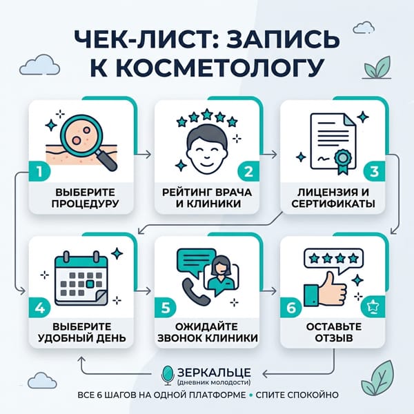 Запись к косметологу в Зеркальце: 6 шагов к безопасной процедуре